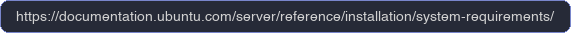 Ubuntu Server system requirements